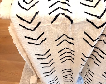 Authentic African Mudcloth Fabric 44"W x 64" L