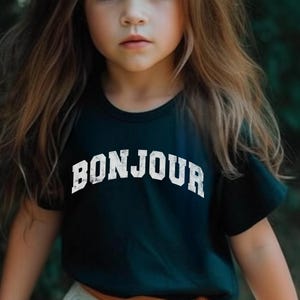 Kids France Travel Summer Bonjour Tshirt, Chateaucore French Trendy Varsity Shirt, Family France Trip Group Paris European Shirt Sweatshirt
