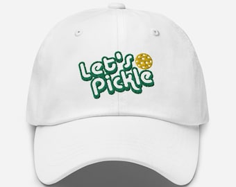 Lets Pickle Funny Pickleball Team Group Hat, Retro Pickleballer Summer Trucker or Baseball Hat, Preppy Pickleball Event Party Hat 2024