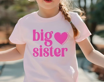 Anuncio de hermano mayor, regalo de nueva hermana, nuevas camisas a juego de hermana bebé, camisas geniales de hermano bebé grande, pequeño, mediano y grande