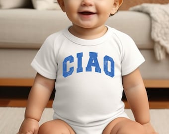 Ciao Kids Tshirt, Italian Lover Shirt, Family Vacation Shirt, Italian Baby Bodysuit, Ciao Trendy Gift for Girl, Kids Summer Tshirt, Travel