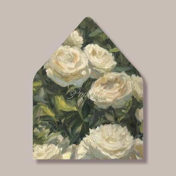 White Rose Euro Flap Envelope Liner A7