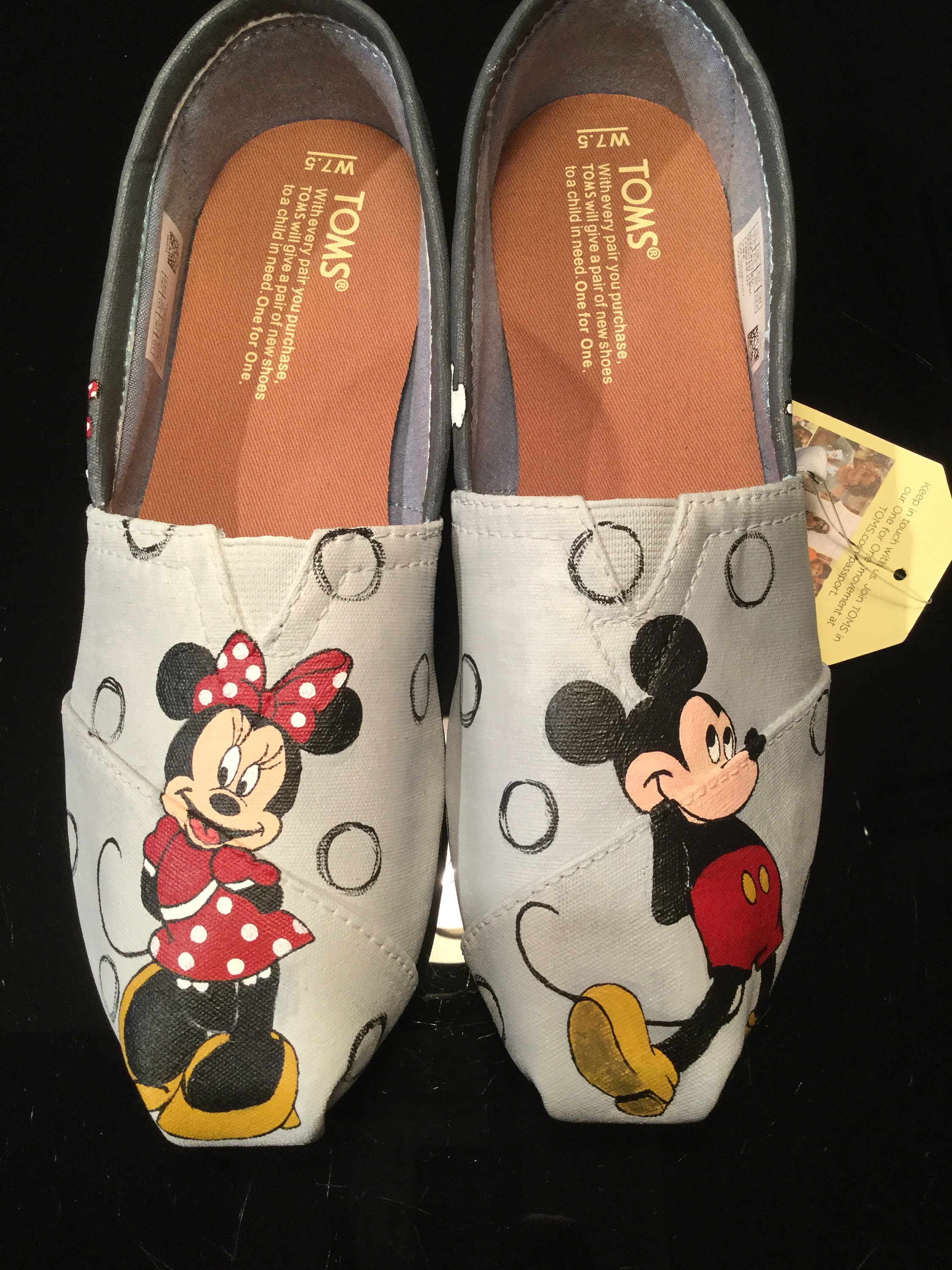 Mickey and Minnie Mouse Toms Vans Bobs - Etsy