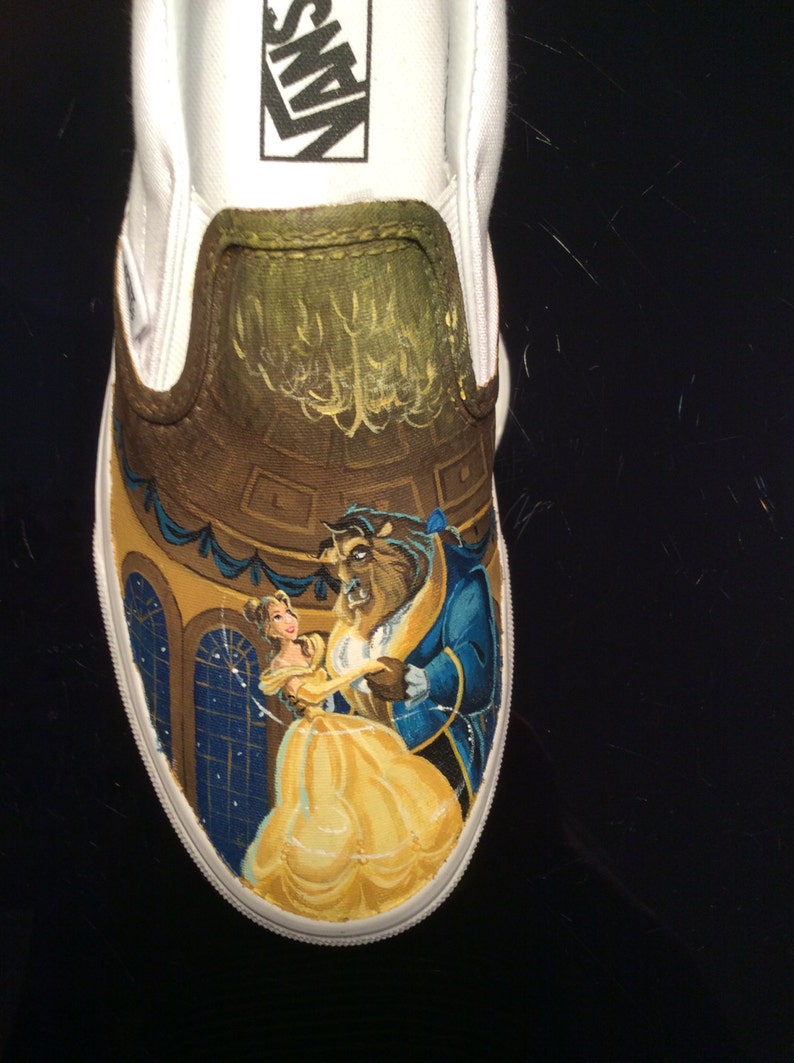Beauty and the Beast Custom Painted Vans Etsy