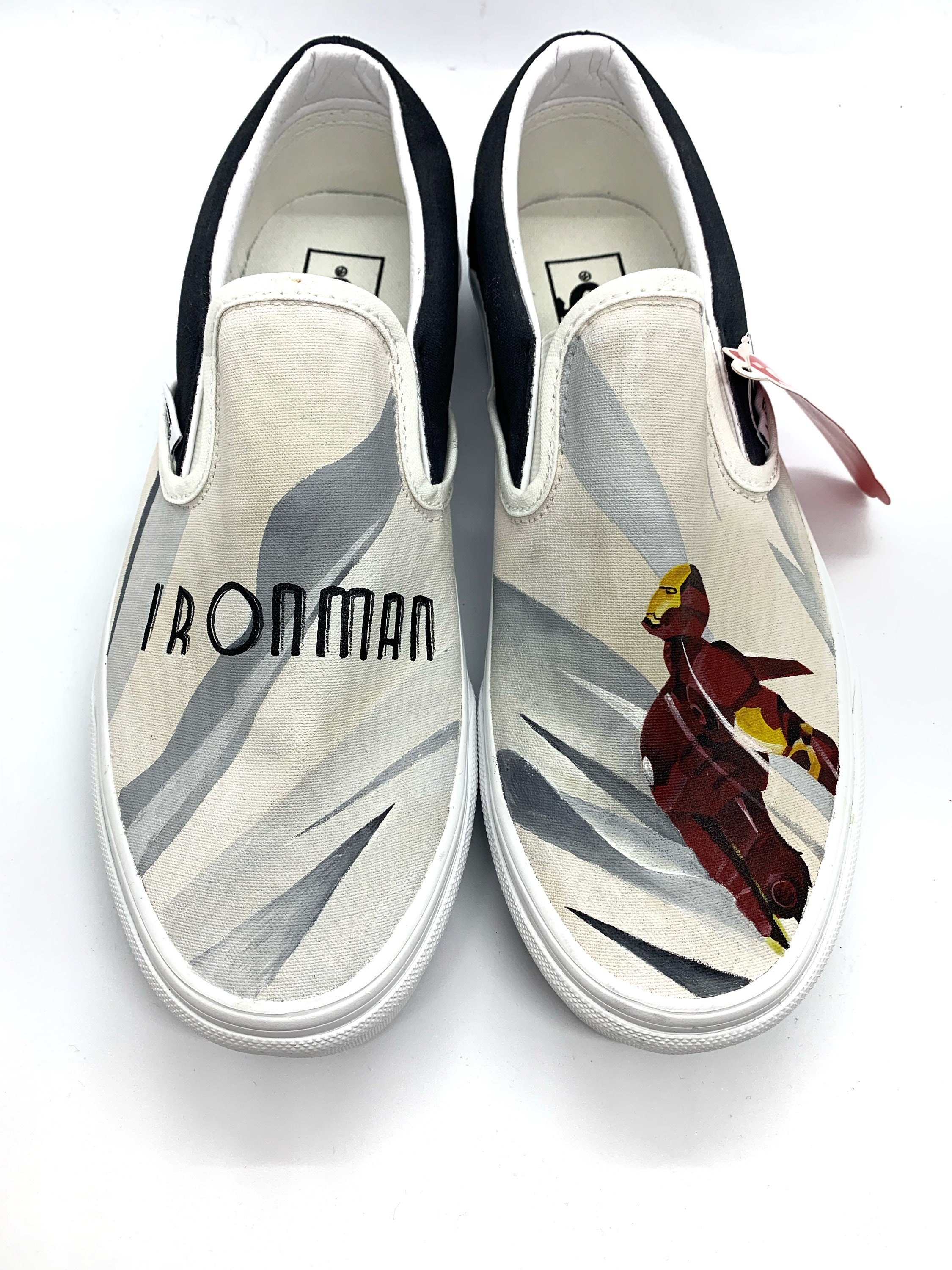 pad Zin Geweldig Iron Man Custom Hand Painted Vans - Etsy