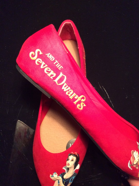 Custom Snow White Shoes, Custom Custom Snow White Shoes, Custom