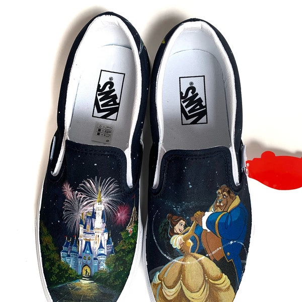 Beauty and the Beast Vans - Etsy