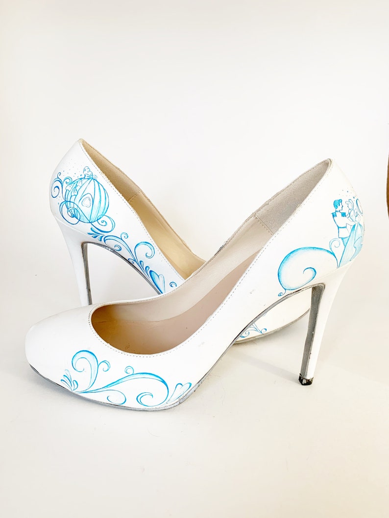 Custom Painted Cinderella High Heels | Etsy