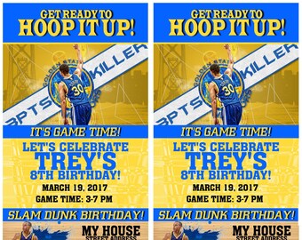 Golden state warriors invitations | Etsy