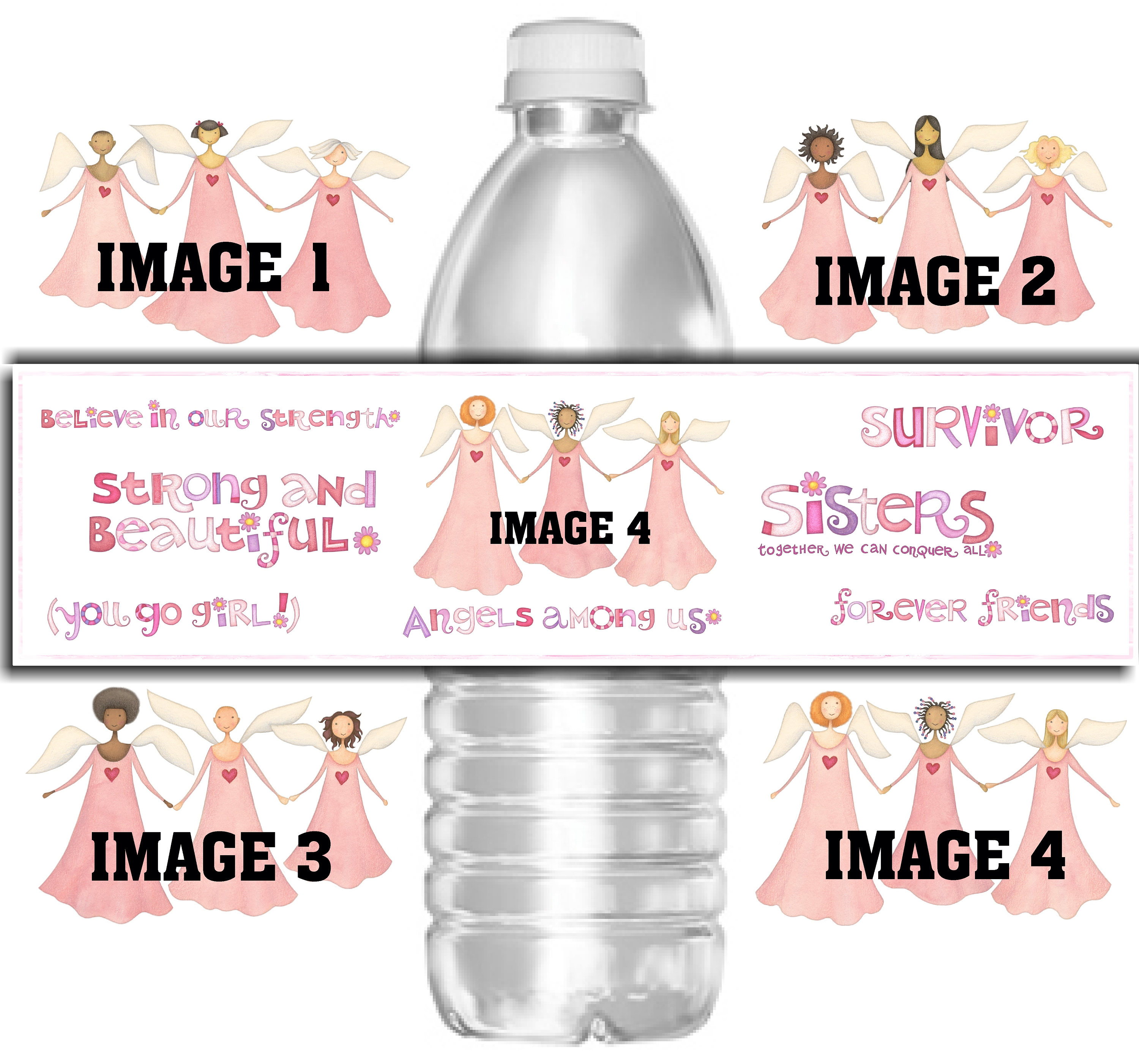 Printable Breast Cancer Awareness Water Bottle Labels 16.9 oz Etsy