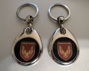 PONTIAC TRANS AM KEYCHAIN DOUBLE SIDED BLACK /& WHITE