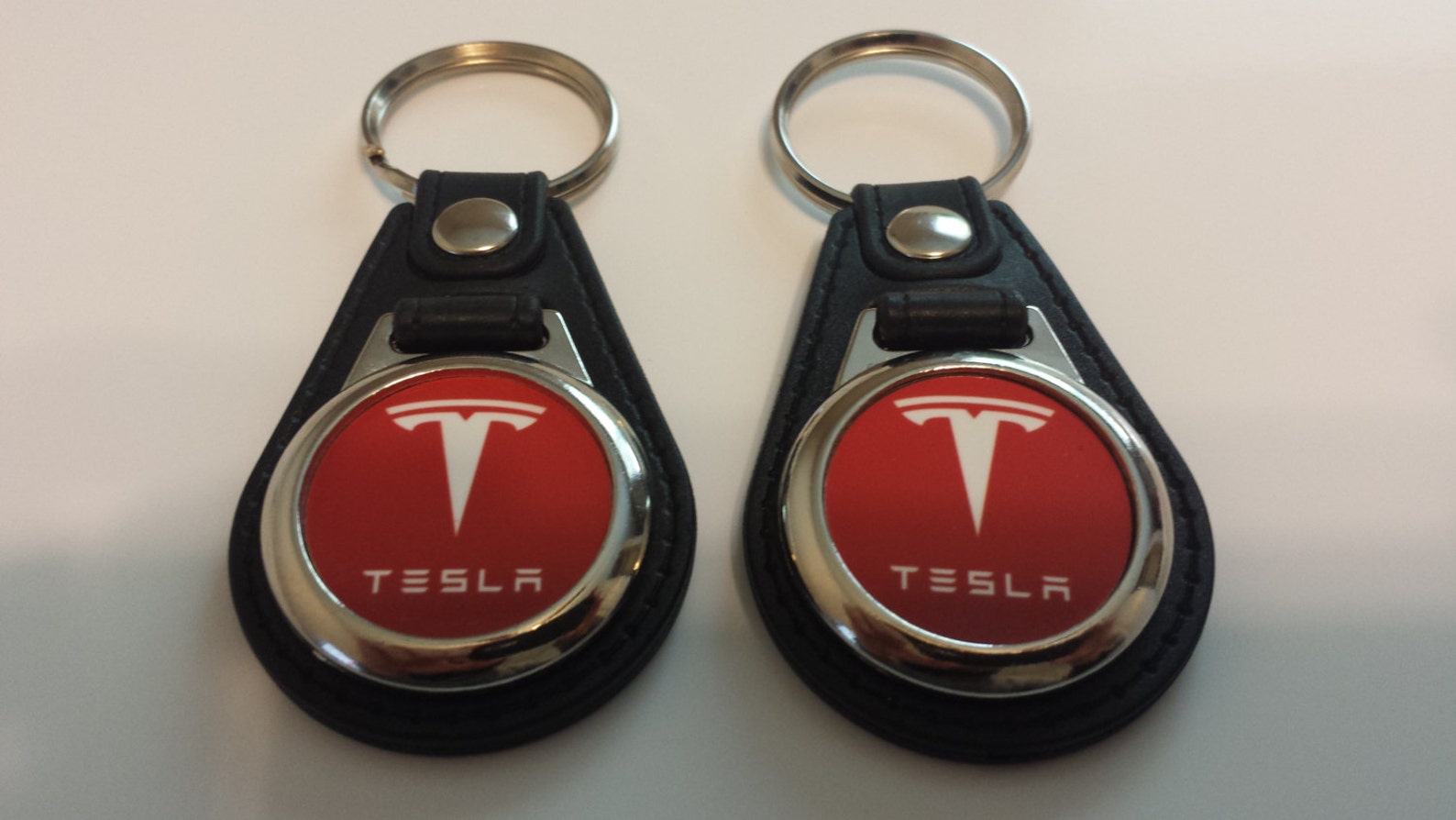 Tesla Keychain 2 pack car logo fob Etsy