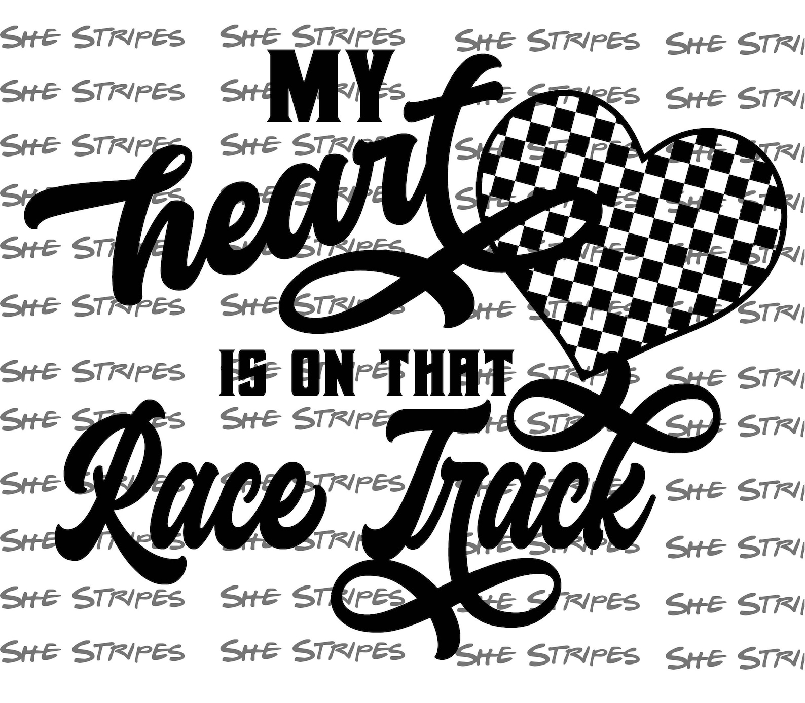 My Heart is on That Race Track Etsy