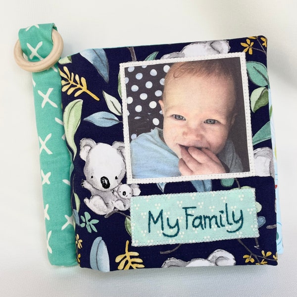 Animals Cuddle  Book - soft photo album - handmade in Australia