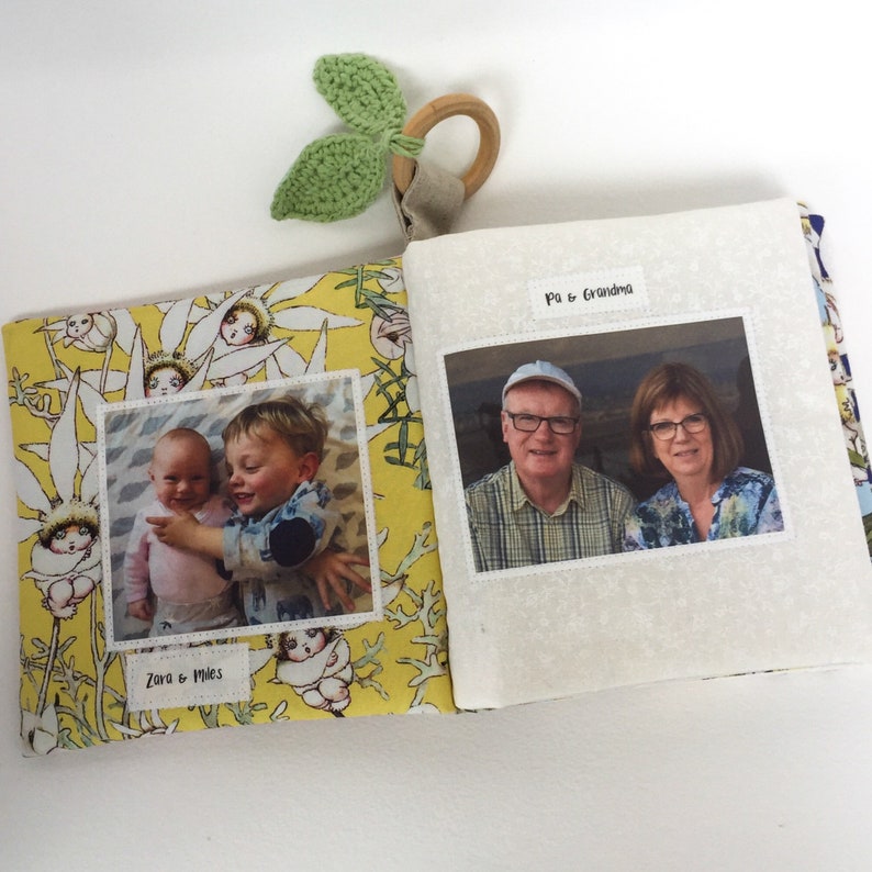 Linen Book & Tote set Gumnut babies soft photo album for Etsy