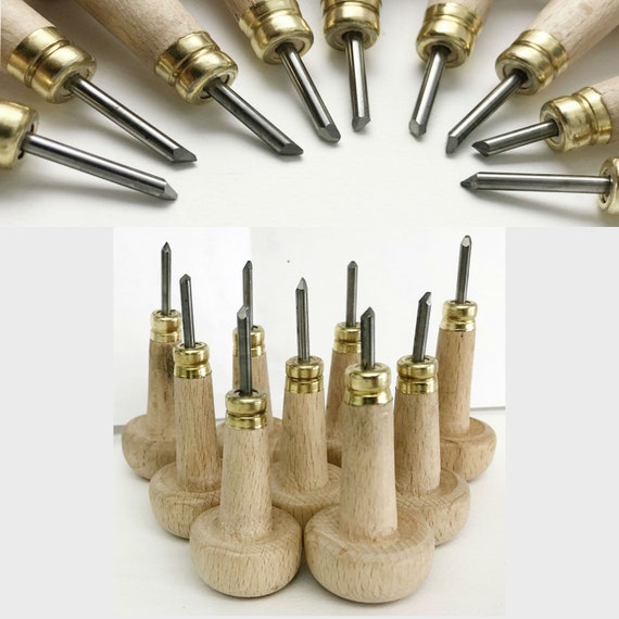 Wooden Graver Handle Jewelry Making Engraver Holder Mushroom-Shaped