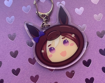 Umamusume Special Week Keychain :3 // Cute Umamusume 3” Keychain