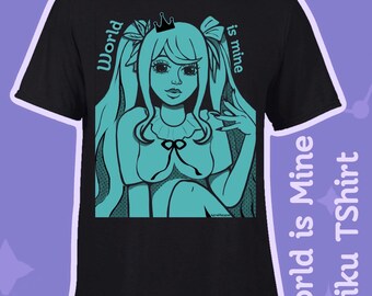 Hatsune Miku World is Mine Screen Print Unisex T-shirt