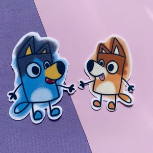Pegatinas impermeables de 2" de Bluey and Bingo // cumpleaños de Bluey // fiesta de cumpleaños de Bluey // bingo de Bluey // regalos de Bluey para niños