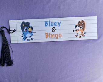Bluey and Bingo 2”x8” Bookmark //