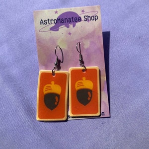 ACNH Recipe Card Earring// shrink plastic earring
