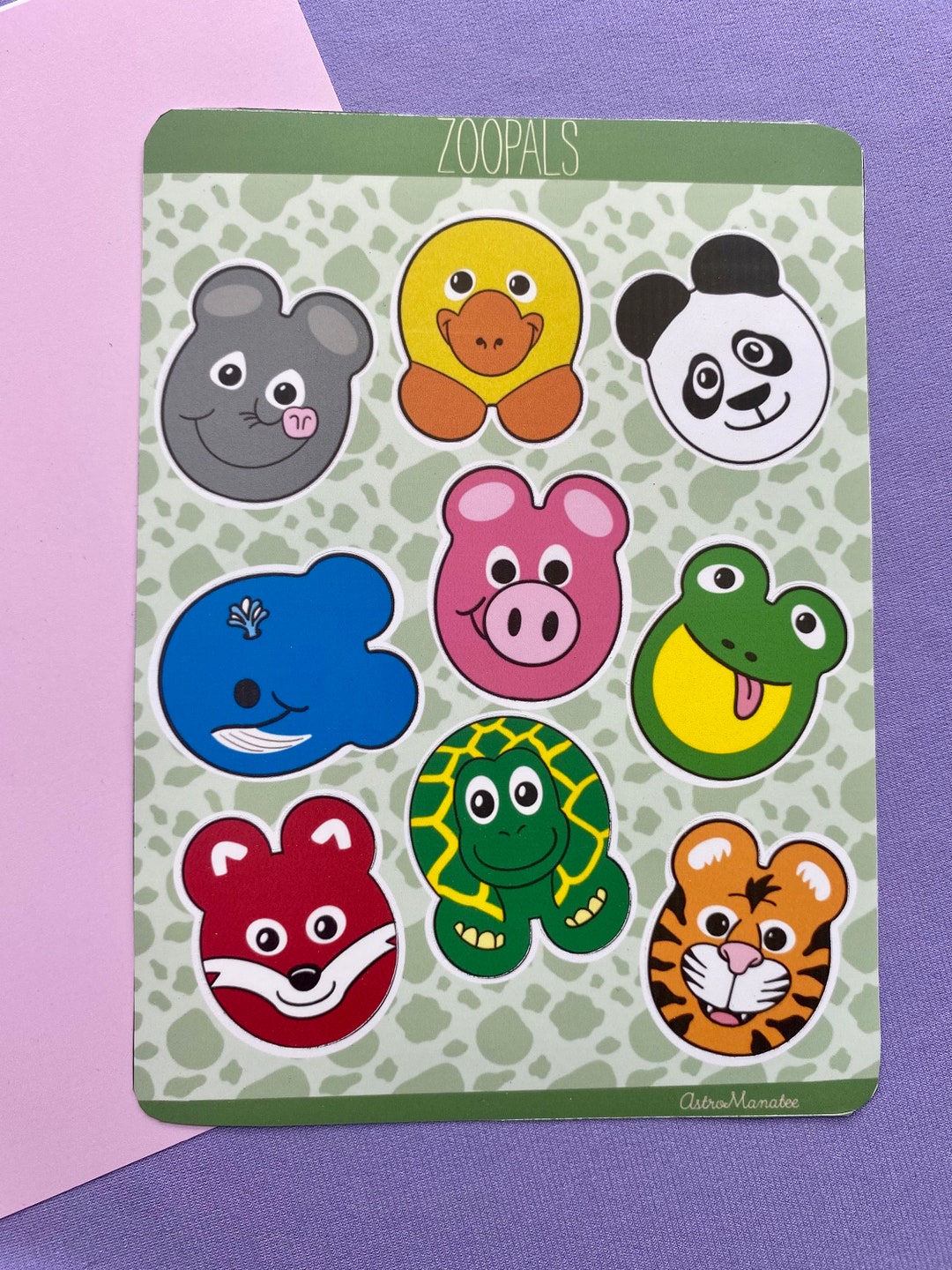 Zoopals 2 Vinyl Sticker Set // Nostalgia Sticker Gifts // 90s Etsy