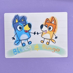 Bluey y Bingo 5x7 Cute Art Print // cumpleaños bluey // fiesta de  cumpleaños bluey // bingo bluey // regalos bluey para niños -  España