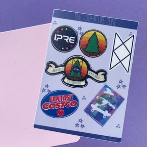 Adventure Zone Waterproof Sticker Sheet 5x7 - TAZ Fanart for Podcast Fans
