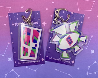 2.5” The Magnus Archives Inspired Keychain Set - Spiral & Eye// acrylic keychain