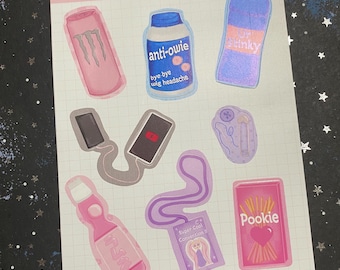 Con survival kit 5x7 Waterpoof Sticker Sheet//