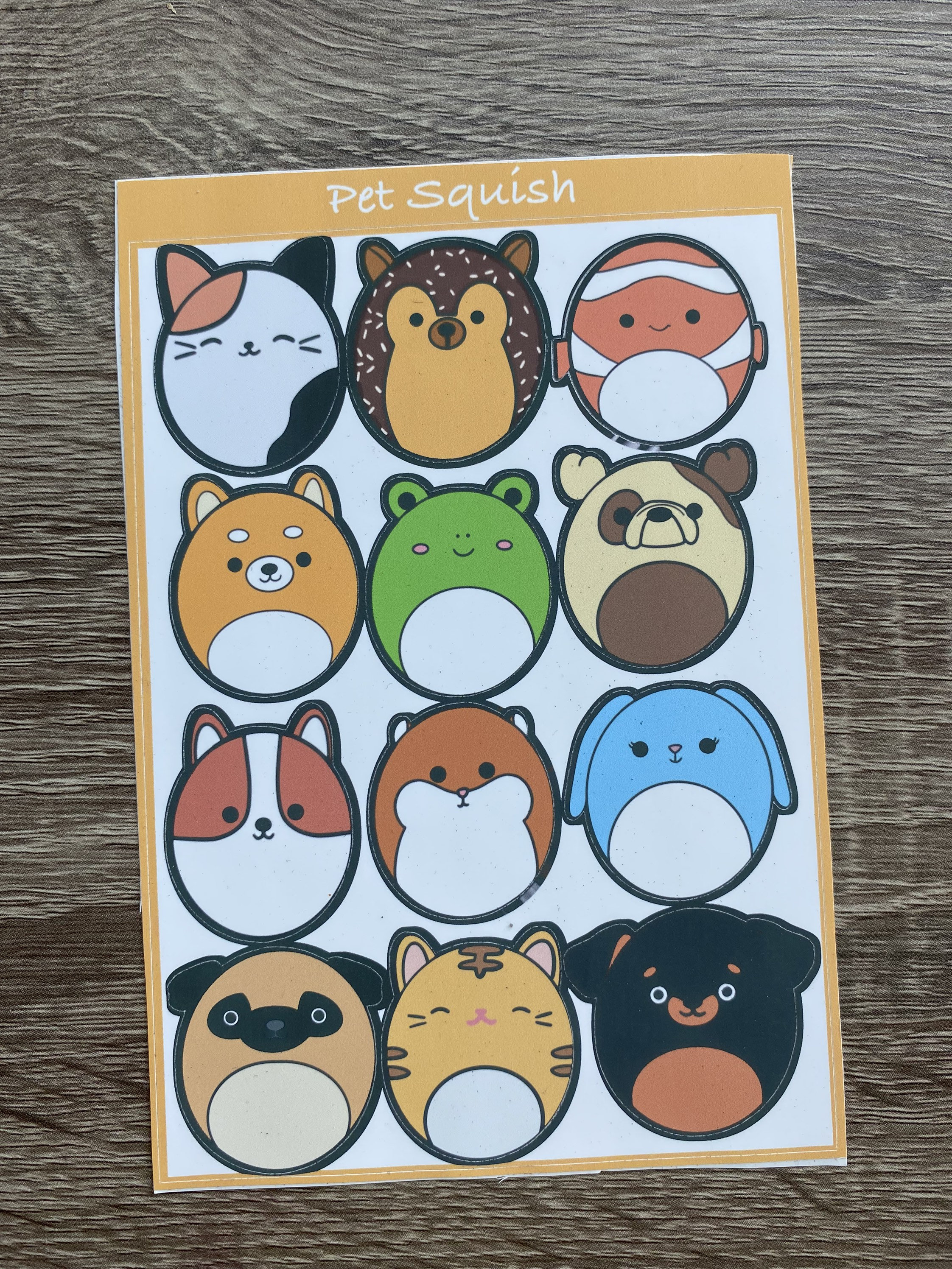 Squishmallow Inspired Stationary Journaling 4x6 Sticker Set Etsy