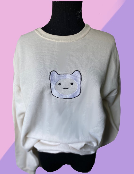 Finn Adventure Time Best Friend Embroidered Sweater Adventure Time Apparel Ice King Sweater Jake the Dog Sweater Finn the Human Etsy Ireland