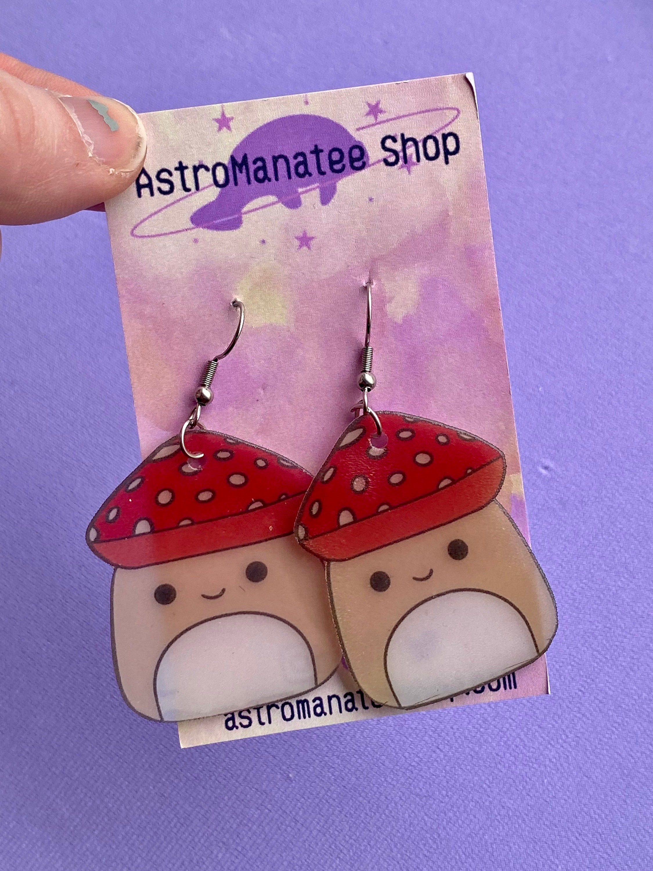 Squishmallow inspired shrinky dink earring sets // BUY 3 GET 1 // gifts