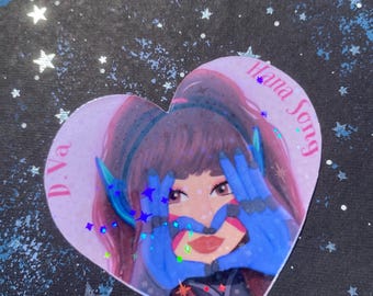 D.Va Hana Song Heart Shaped 3” Water Resistant Sticker