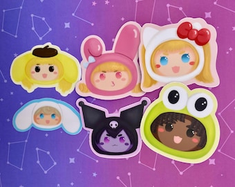 Sanrio x Overwatch 3” Stickers Set // waterproof stickers // Overwatch sticker set