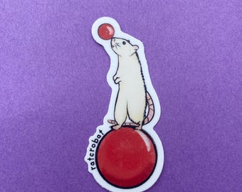 Ratcrobat // rat sticker // pet rat // gifts for rat owners