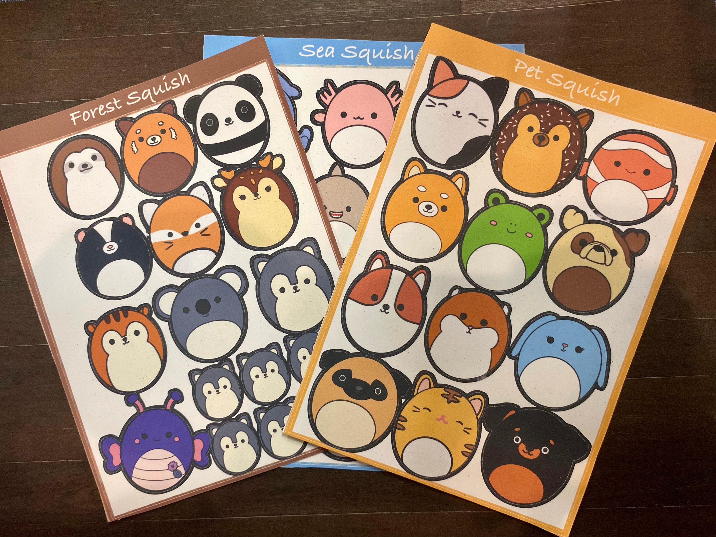 Squishmallow Inspired Stationary Journaling 4x6 Sticker Set Etsy