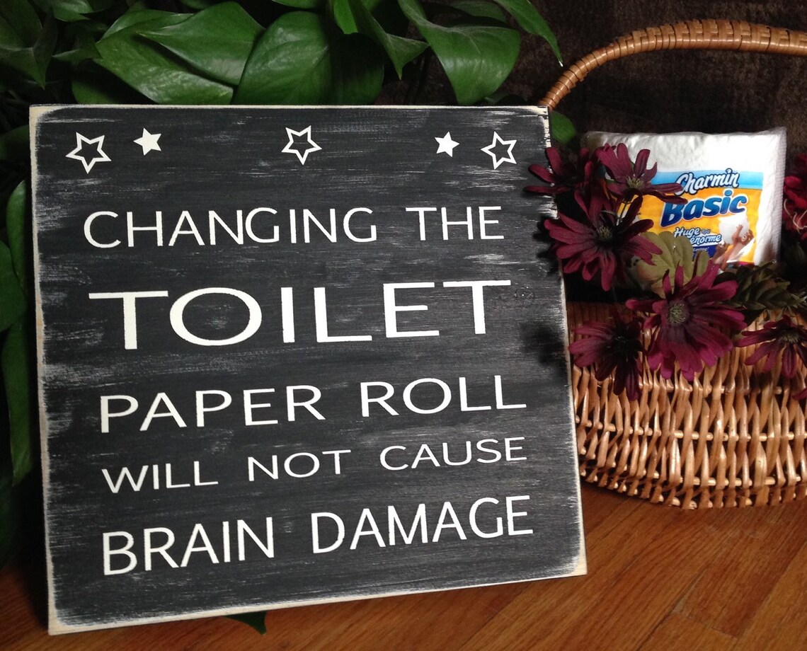 Changing The Toilet Paper Roll Will Not Cause BRAIN Damage Etsy UK