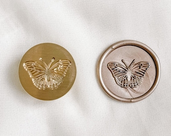 Vlinderwasstempel, lakzegelstempel, uitnodigingen, cadeau-idee, lakzegel, zegellak, doe-het-zelfpakket, messingsstempel, Bullet Journal