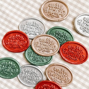 Merry everything wax seal set, Premade wax seals, Wax seal stickers, Christmas cards, Celebration, Self-adhesive, DIY Wax Seal, Seal stamp
