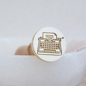 Tampon de cire pour machine à écrire, clavier, écrivain, littéraire, classique, vintage, rétro, mariages, idée cadeau, cachet de cire, kit de bricolage, tampon en laiton, journal