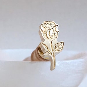Rozenwasstempel, bloemen, bloemen, botanisch, zegelwas, romantisch cadeau, liefdesbrieven, cadeau-idee, lakzegel, doe-het-zelfpakket, messingsstempel, dagboek