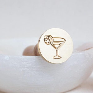 Timbro in ceralacca per cocktail, Sigilli in ceralacca, Inviti, Idea regalo, Bevanda alcolica, Fai da te, Timbro in ottone, Martini, Festa, Ceralacca, Celebrare, Diario