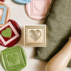 Sello de cera de franqueo del corazón, Romántico, Día de San Valentín, Invitaciones de boda, Idea de regalo, Sello de cera, Cera de sellado, Sello de latón, Carta de amor
