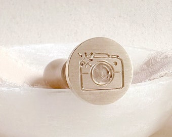 Camera stamp, Photography, Film, Vintage, Wedding invitations, Gift idea, Wax seal, Sealing wax, DIY kit, Brass stamp, Bullet journal