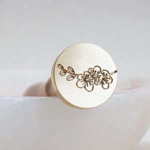 Sello de cera de flor de cerezo, Sakura, japonés, chino, boda, invitaciones, idea de regalo, sello de cera, kit de bricolaje, sello de latón, bullet journal