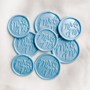 Set of 9 Mr & Mr wax seals, Stickers, Self-adhesive, DIY Wax Seal, Seal stamp, Invitations, Wedding, Save the date, Love wins, Inclusive