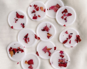 Set of 9 Dried Roses wax seal set, Stickers, Self-adhesive, DIY Wax Seal, Wedding Invitation, Seal stamp, Boho, Minimal, Romantic, Flowers