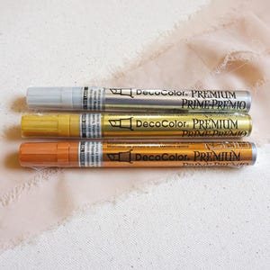 Metallic Paint Pen, Gold, Foil, Leafing pen, Embellishment, Craft marker, Wax seal kit, DIY craft, Wax mixing, Premade seals, Stationery