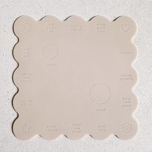 Silicone mat guide, wax seal, stencil, cheat sheet, template, DIY, affirmations, non-stick surface, wax seal stamp, premade, reversible image 4